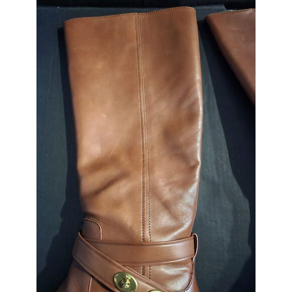 Coach Essex Riding Semi Matte Calf Boot Womens Size 8.5M Leather Knee High Zip / - Picture 9 of 11